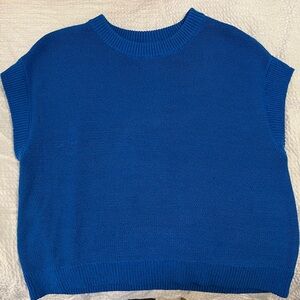 LOFT Vibrant Blue Crew Neck Sweater